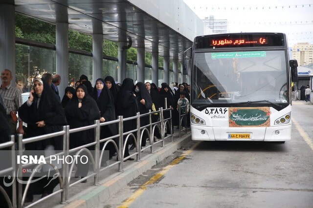 سرویسدهی شبانه روزی ناوگان اتوبوسرانی مشهد در روز میلاد امام رضا(ع)